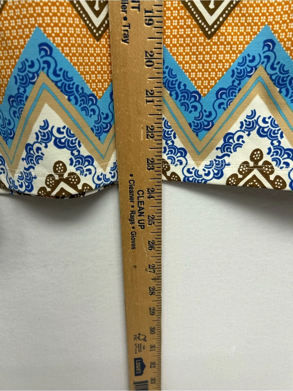 J.McLaughlin Chevron Print Long Sleeve Top - Blue & Gold